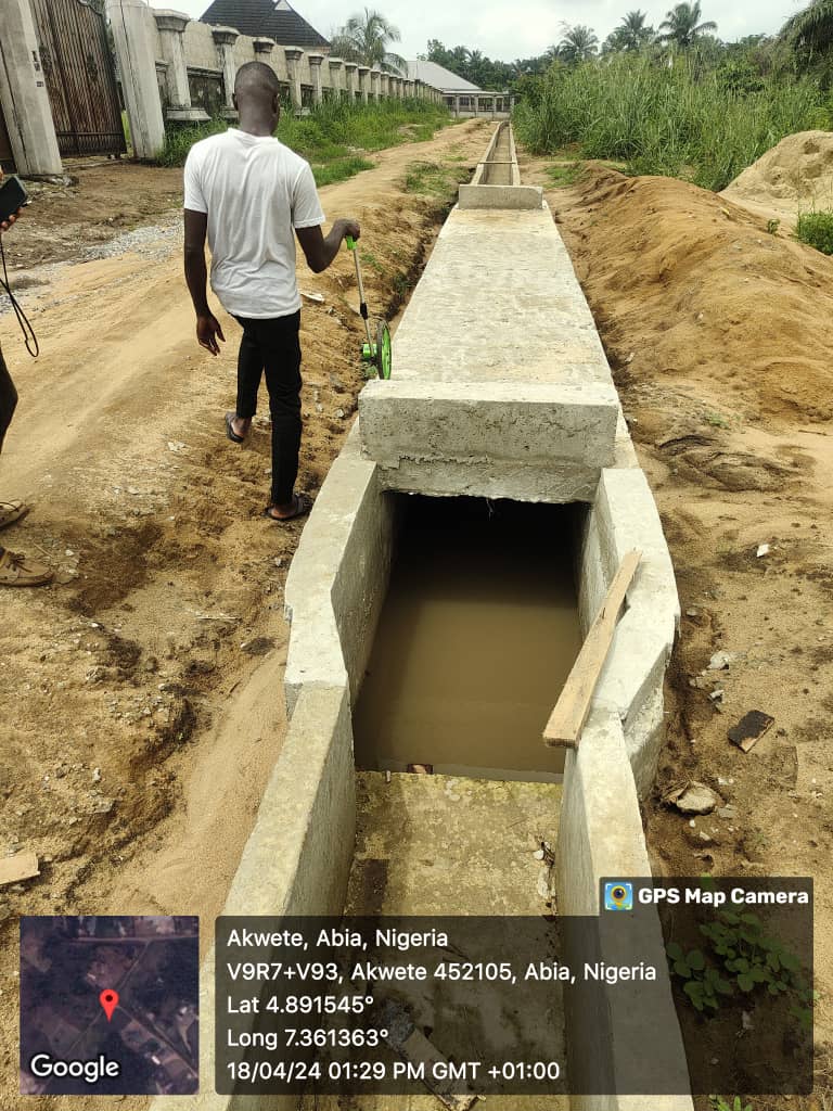 Construction of drainage for NDDC at ukwa east Abia State
